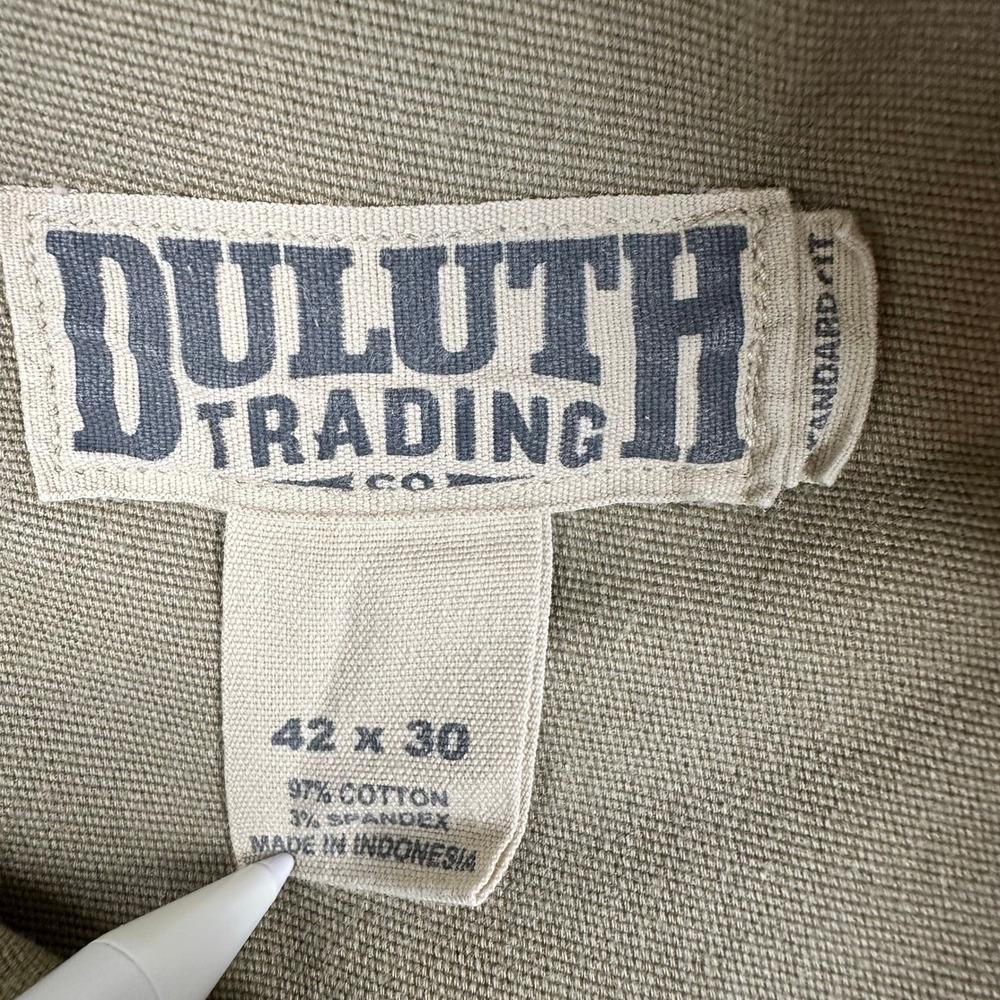 Duluth Trading Co Flex Fire Hose Work Pants Mens 42x30 Khaki Standard Fit Canvas - Picture 4 of 15